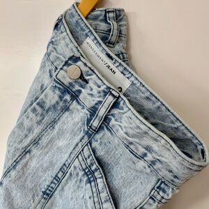 Wonderment| Light Blue Acid Wash High Waist Luxury Brand Denim Barrel Jeans Sz 2